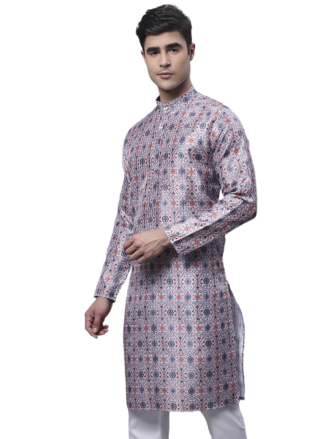 Jompers Men's Digital Printed Kurtas (Blue, Xl)