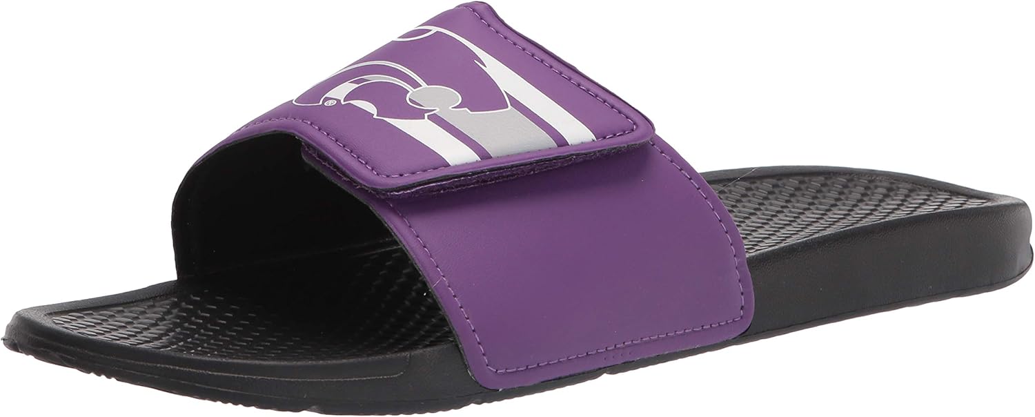 FOCO Men's NCAA College Team Logo Sport Legacy Stripe Slide Sandals