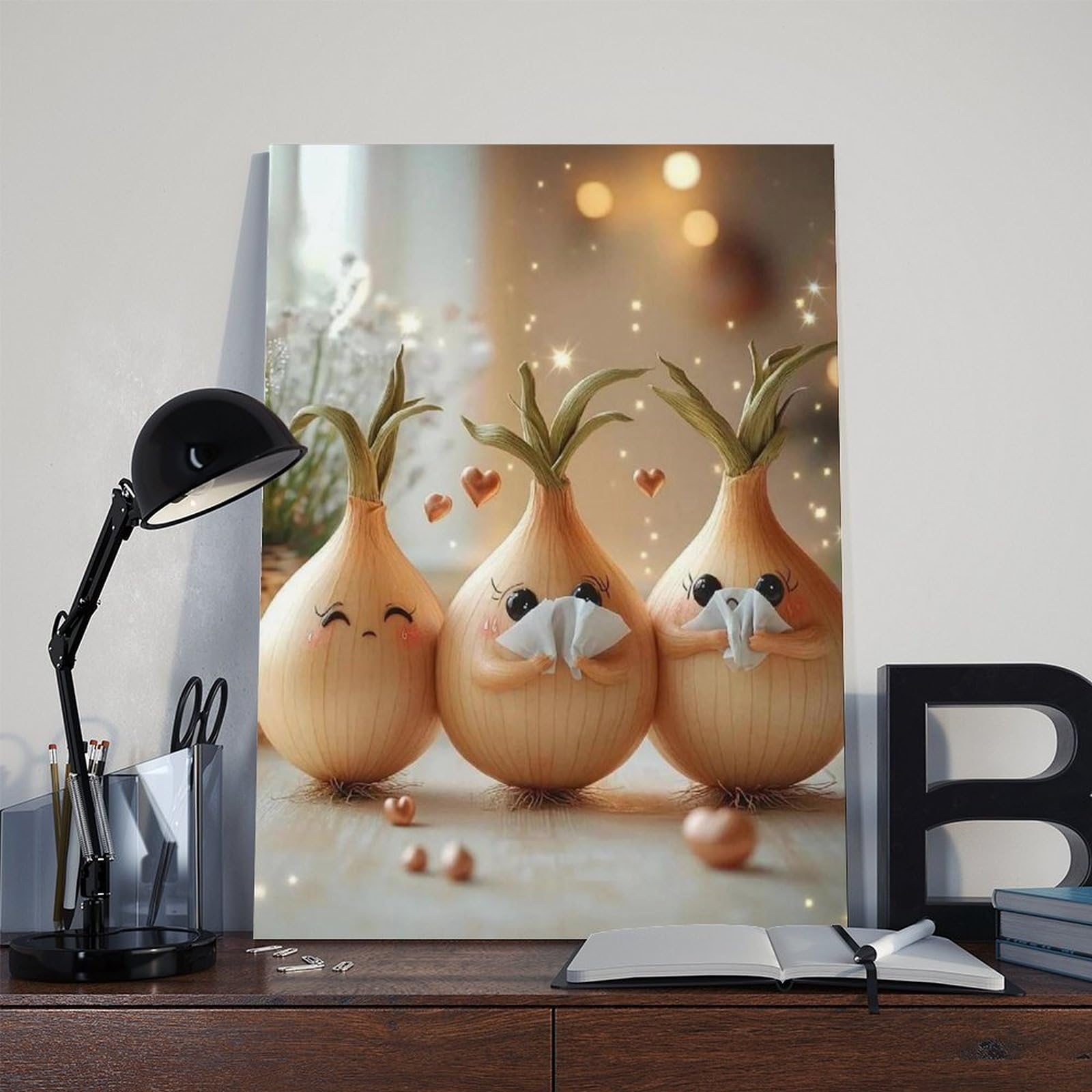 Leinwandposter "Weinende Zwiebeln", Schlafzimmerdekoration, Landschaft, Büro, Raumdekoration, Geschenk, 50,8 x 76,2 cm (L x B)
