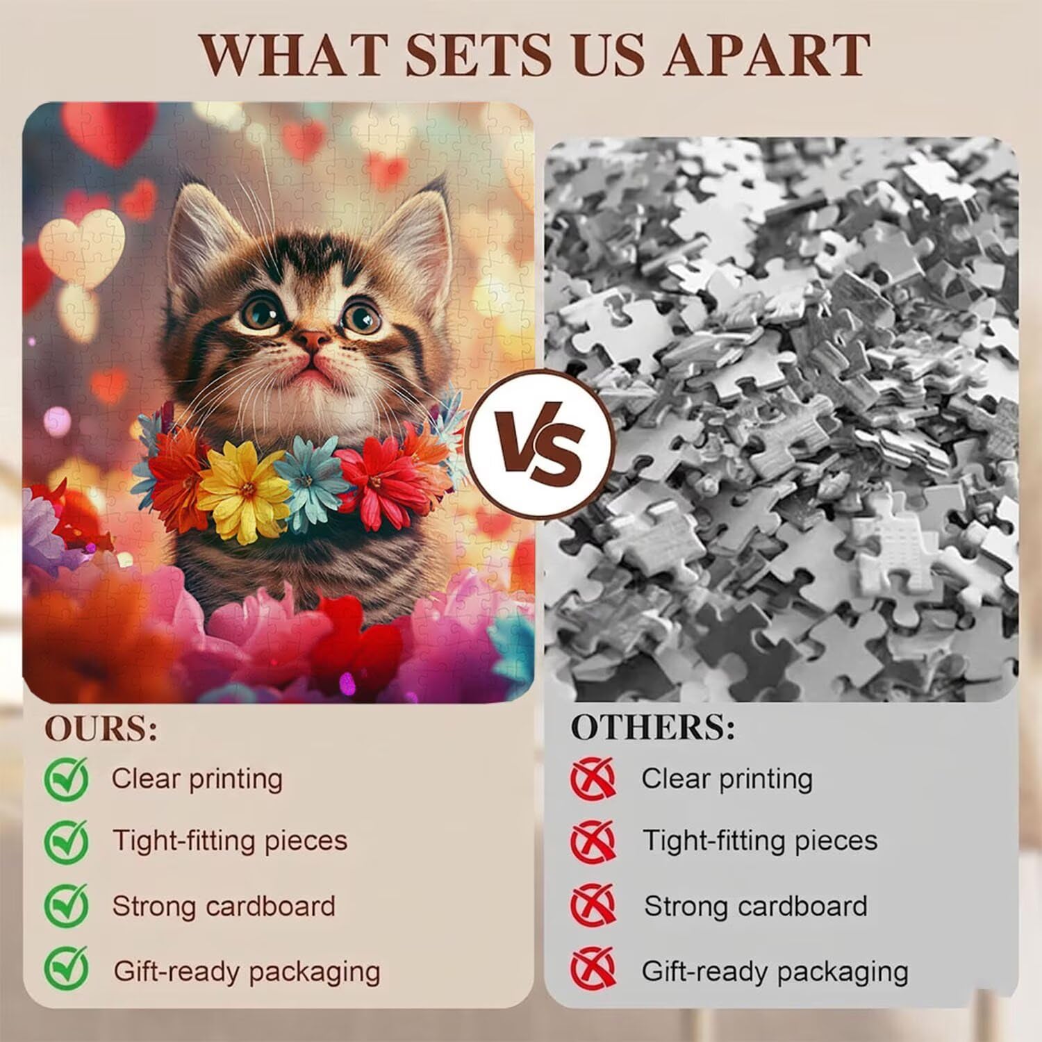 Carino gatto-3 Puzzle 2000 Pezzi per Adulti, Puzzle in Legno - Collezione Classica con Poster Incluso - Sfida di Concentrazione e Passatempo Antistress, Gioco Educativo per Famiglia, 99 x 70 cm f0-569