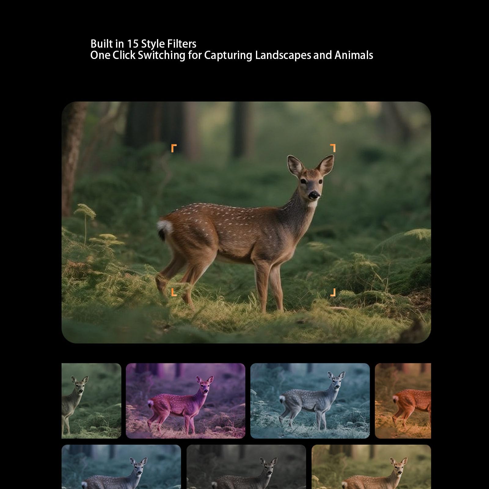 Elprico Binoculaires Numériques 4K, 64MP 28X Zoom Digital Camera Binoculars Vidéo Binoculaires avec WiFi pour L'observation des Oiseaux