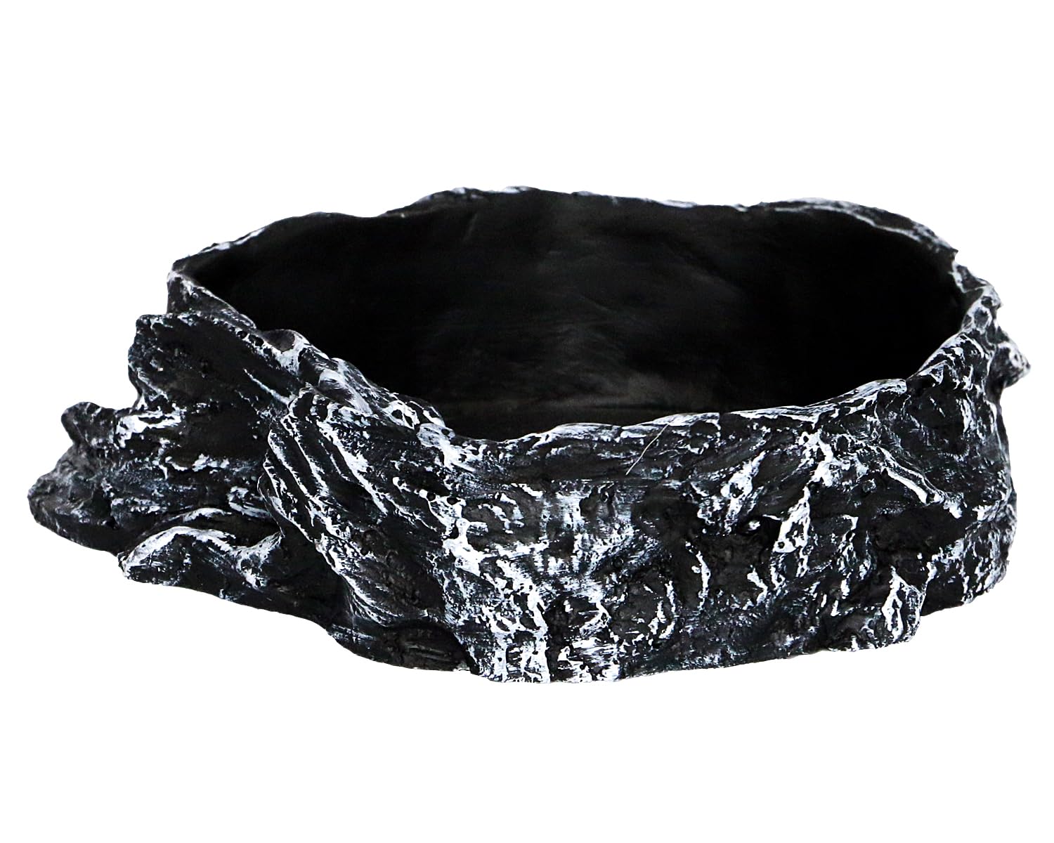 Reptile Feeding Dish Bowl,Reptile Rock Food/Water Dish for Reptiles,Amphibians,Bearded Dragon,Lizard,Frog,Gecko,Tortoise,Hermit Crab and Other Little