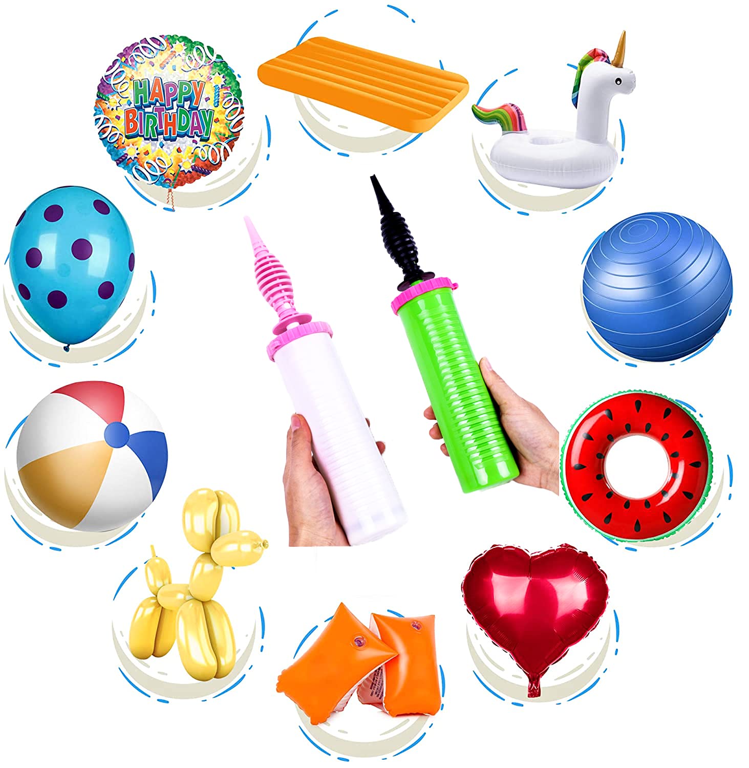 Buy Balloon Pump Hand Held,Double Action Balloon Pump, Air Pump