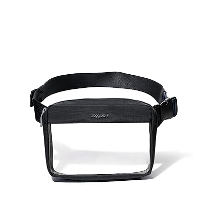 Baggallini Clear Stadium Belt Bag Handbags Black, Polyurethane