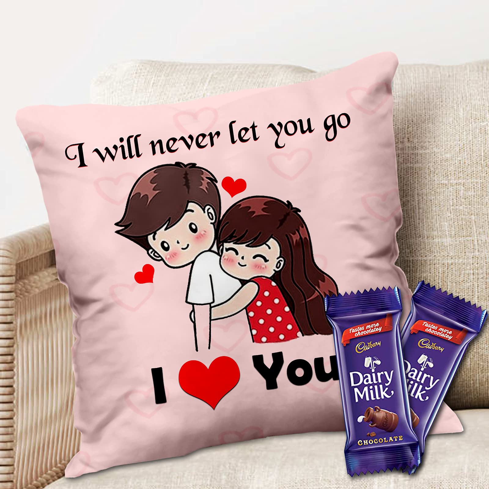 Midiron Romantic Gift for wife, Husband, Girlfriend, Boyfriend, Someone Special On Birthday, Anniversary, Valentine and Special Occasion| Dairy Milk Gift Pack| IZ21DairyMilk2CU16-STLove-74