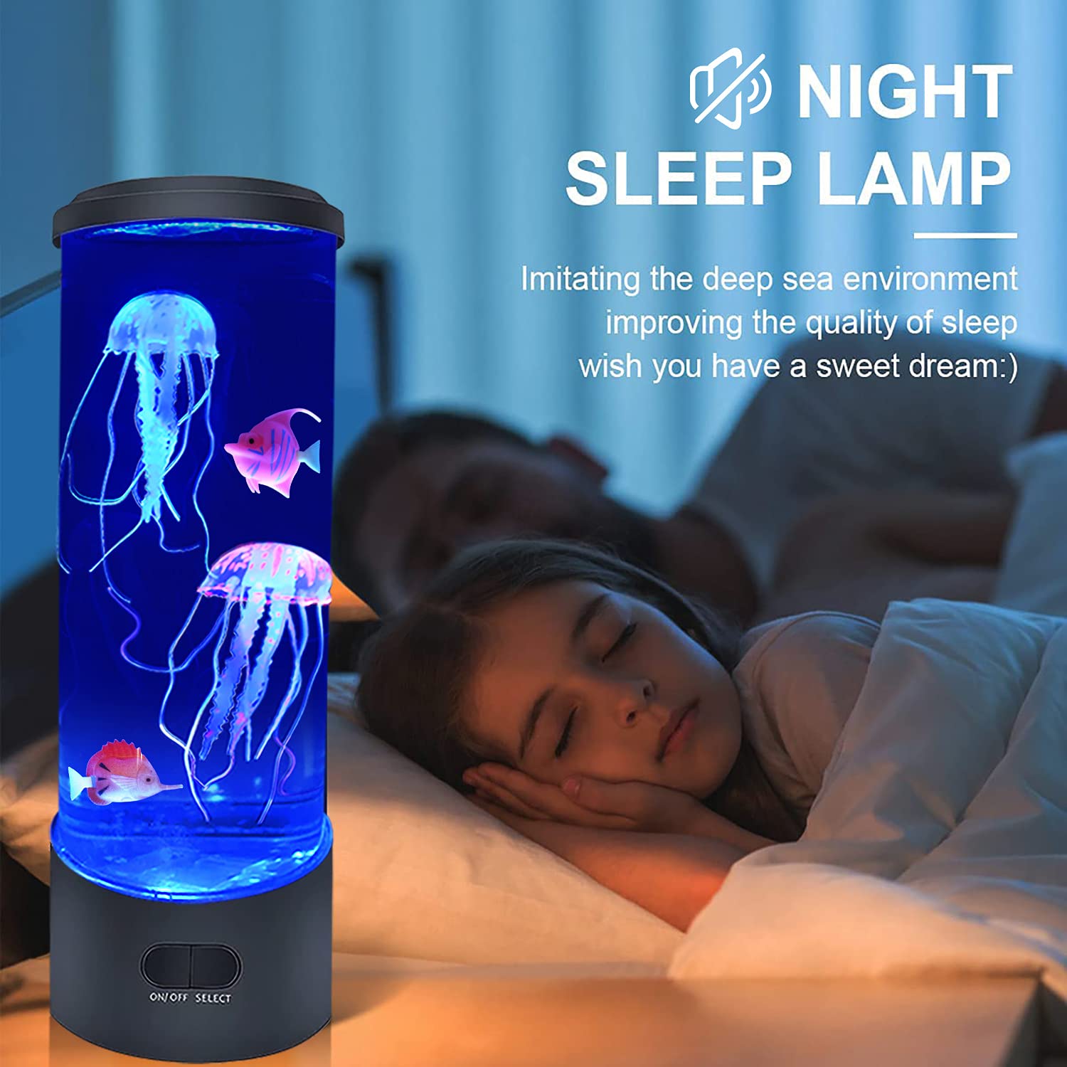 Lampada di lava meduse con 16 luci che cambiano colore, lampada da tavolo per acquario, luce notturna per casa, ufficio, ufficio, scrivania, luce per rilassarsi