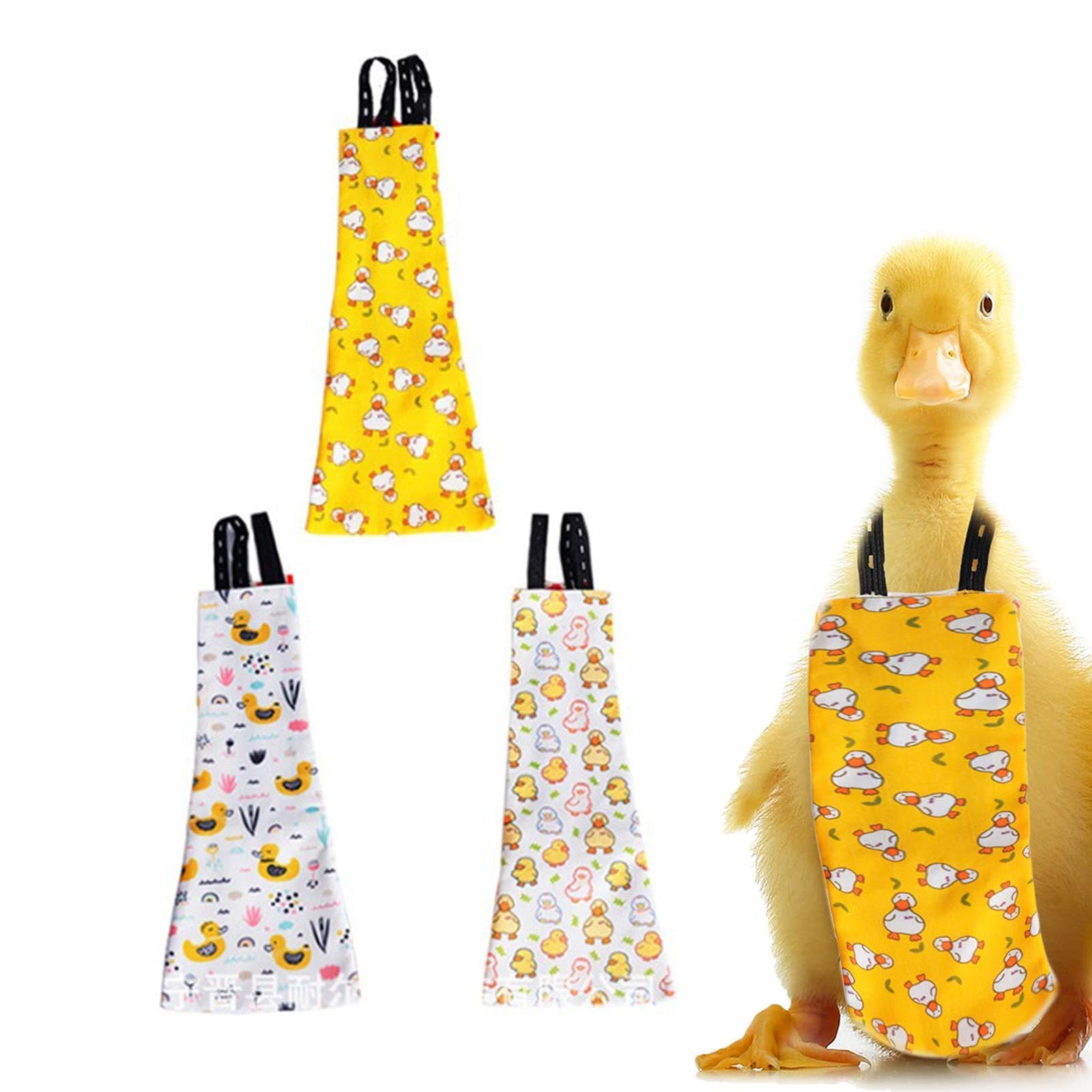 3 Pañales De Pato - Pañales De Pollo Lavables | Pañales Reutilizables para Aves De Corral con Hebilla | Pañales Ajustables para Patitos, Ropa Impermeable para Pollos, Pañales para Mascotas para GAL