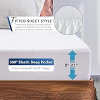 Vista 4 de Twin Mattress Protector Waterproof Twin Size Mattress Pad Cover Washable Soft Terry Cooling Breathable Noiseless deep Pocket Matress Protector Twin