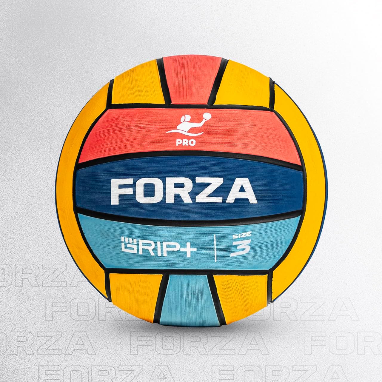FORZA Water Polo Pro Match Ball | Olympic-Quality, Durable Rubber Blend, with Grip+ Technology - FINA Approved for All Ages