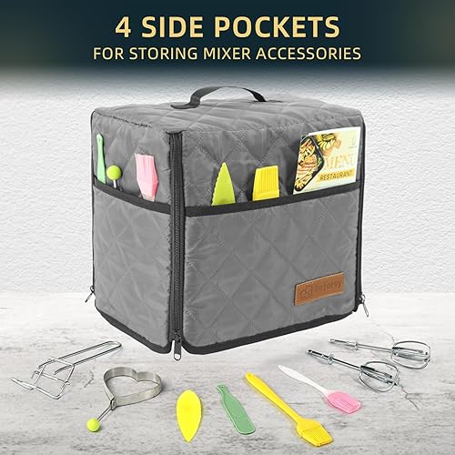 Miniatura 4 de Cubierta para batidora de cocina Kitchenaid - Cubierta para batidora de pie para Kitchenaid, Hamilton Beach 4  4.5 cuartos (mediana)