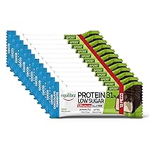 Equilibra, Alimenti Proteici, Barrette Proteiche, 31% Proteine, 12x35g, Cocco Cioccolato Fondente, 126Kcal a Barretta, per il Mantenimento della Massa Muscolare, Senza Olio di Palma