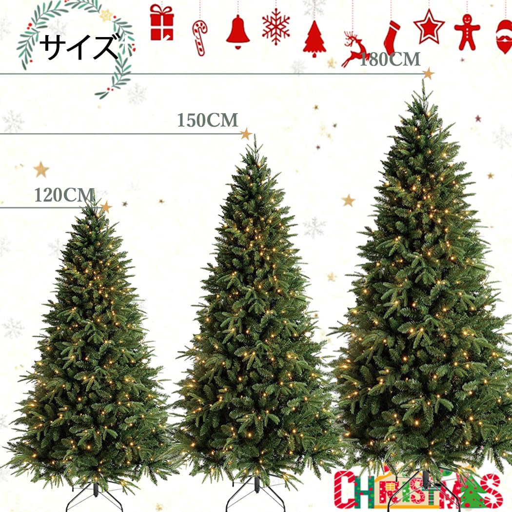 Amazon.co.jp: クリスマスツリー 180cm 860枝豪華増量 ヌードツリー