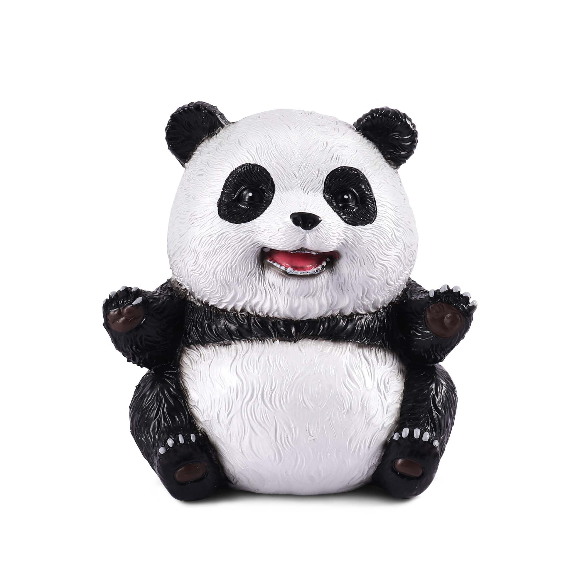 GoetlandPanda Statue Cute Panda Bear Figurine Artificial Resin Animal Sculpture for Home Desk Decor Gift for Panda Lovers