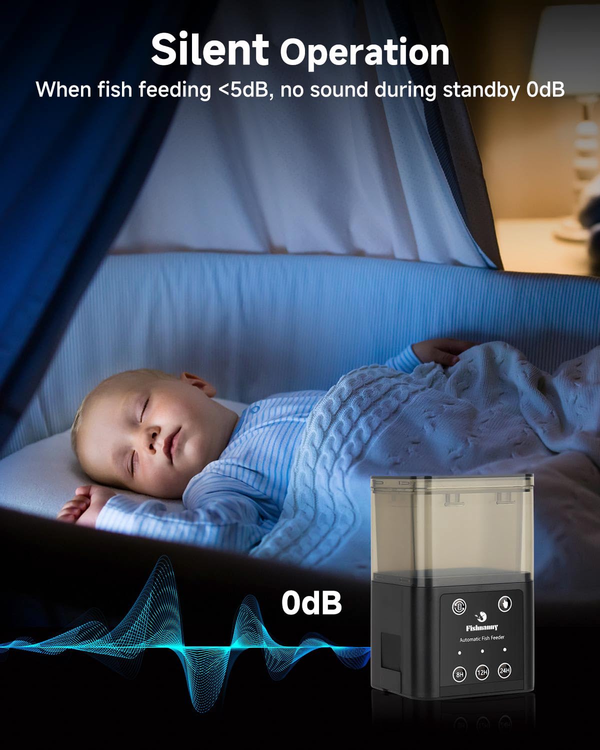 Automatischer Fisch-Futterspender mit drei zeitgesteuerten Fütterungsmodi, 320 ml große Kapazität, intelligenter Aquarium-Futterspender geeignet für 3-monatige Urlaubsfütterung, verstellbare