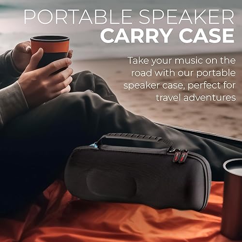 Vista 6 de HomEquip Funda rígida para altavoz portátil inalámbrico JBL Charge 5 / Charge 4 (funda solamente)
