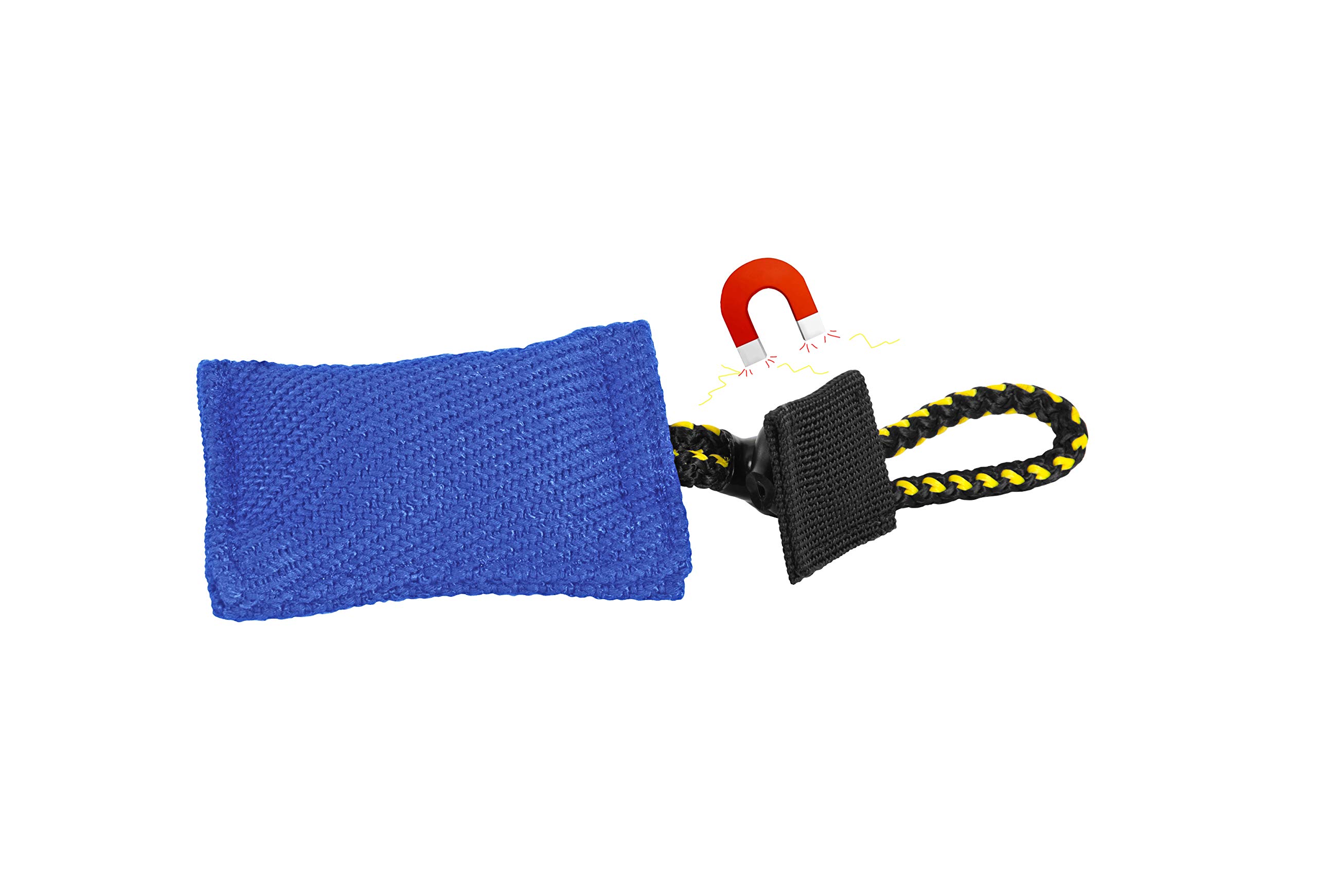 DINGO GEAR WWW.DINGOGEAR.COM 1977 Magnetic Bite Tug for the Dog Behavioral Training IGP Schutzhund Test K9 Reward Fetch and Fun Blue Nylcot - Image 3