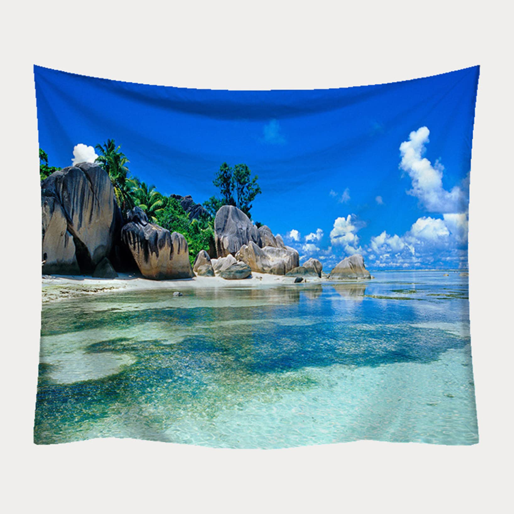 Amazon Co Jp Cfgzc タペストリー 95 73 海 ビーチ 椰子の木 夕焼け ハワイアン 自然風景 おしゃれ 壁掛け インテリア Dgm 多機能壁掛け 模様替え 装飾用品 窓カーテン 新築祝い 結婚祝い プレゼント インテリア アートポスター 撮影用 ビデオ会議 背景 モダンアート