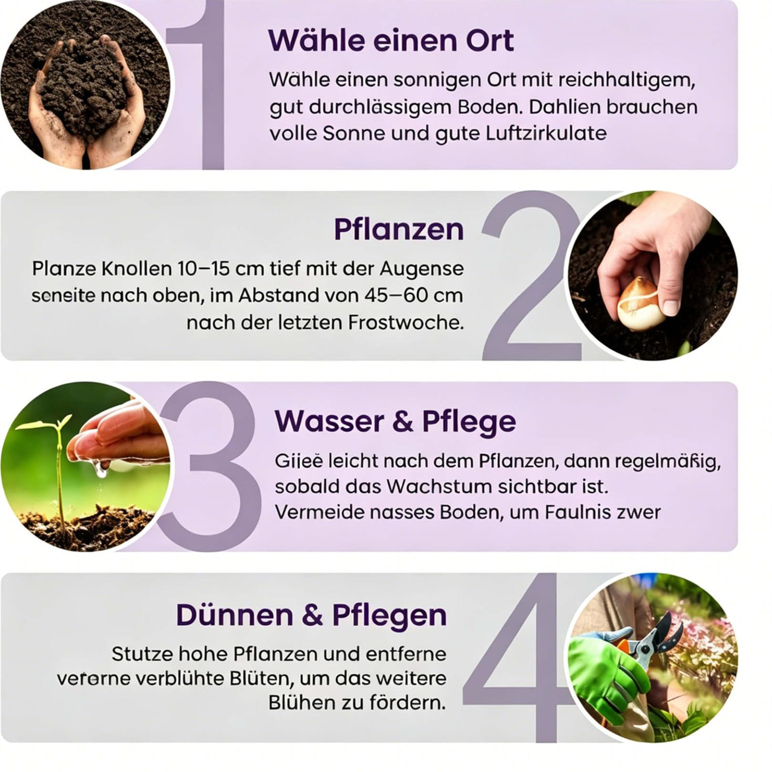 Dahlien Rhizom-Strukturbildende- Insektenfreundliche-Langlebige-frosthart-Verträgliche-10 Dahlien Rhizom-G
