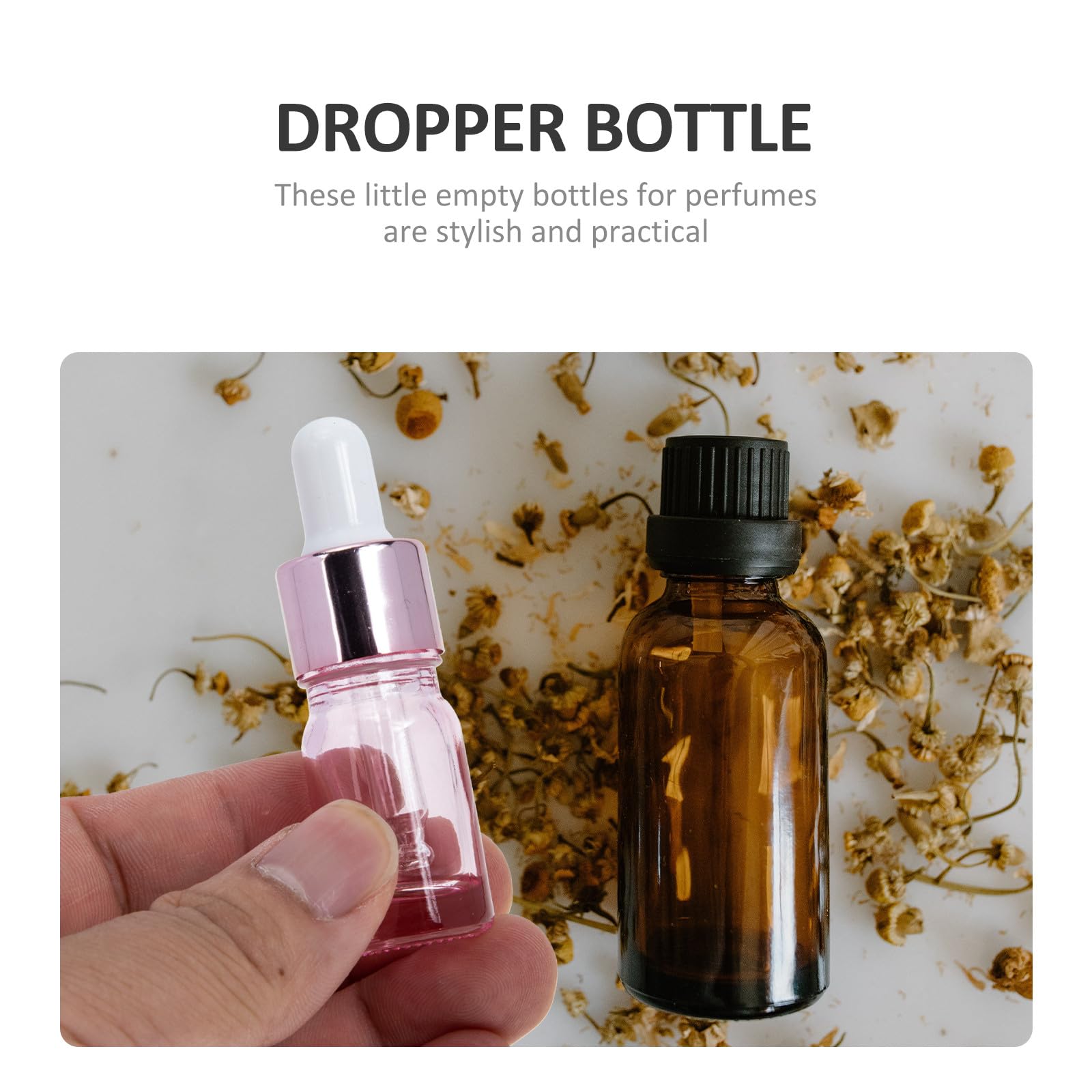 35 Stück Nachfüllbare 5ml Glasflaschen in Roségold mit Pipette Sichere und Wiederverwendbare Kosmetikflüssigkeitsbehälter für Reisen und Tägliche Schönheit