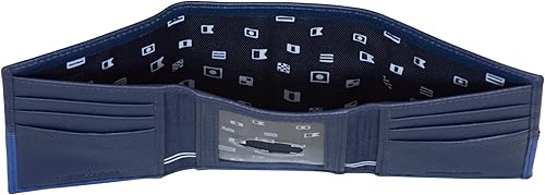 Miniatura 3 de Nautica Men's Trifold Wallet RFID Blocking Protection ID Window Card Slots Genuine Leather Durable