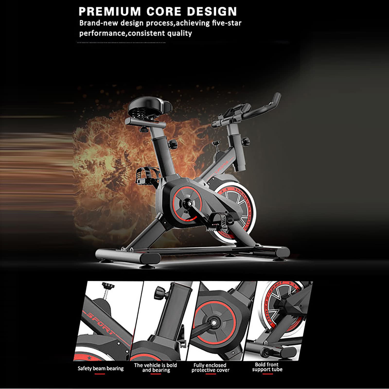 Kryty stacjonarny rower treningowy Rower treningowy z napędem pasowym, Rower treningowy z oporem magnetycznym, Rower pionowy, Rower spinningowy, Cichy rower treningowy