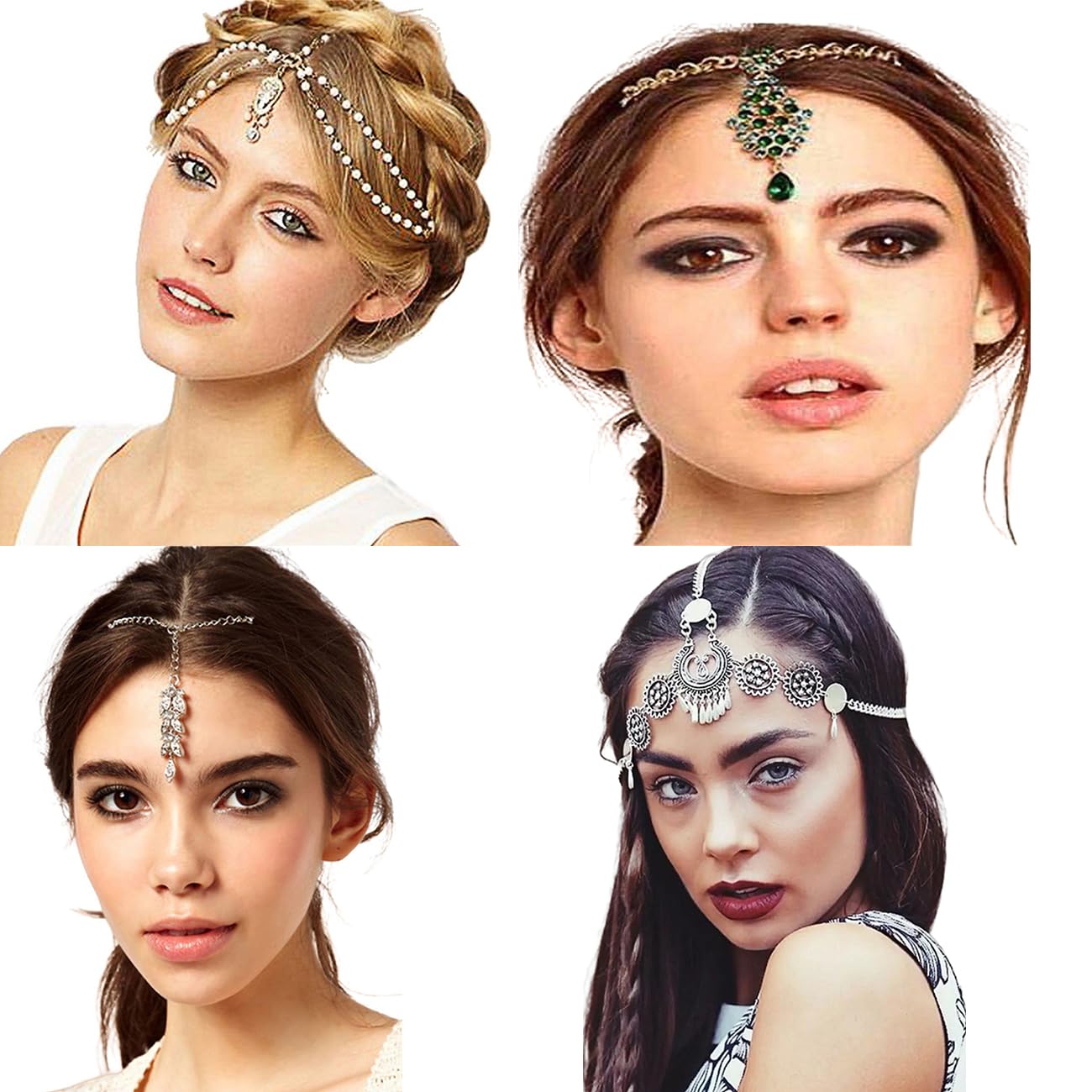 Head Jewelry Headpiece Gold Bridal Headchain Boho Tassel Crystal Hair Piece Fashion Festival Hair Accessories for Women HB000924 - Image 4