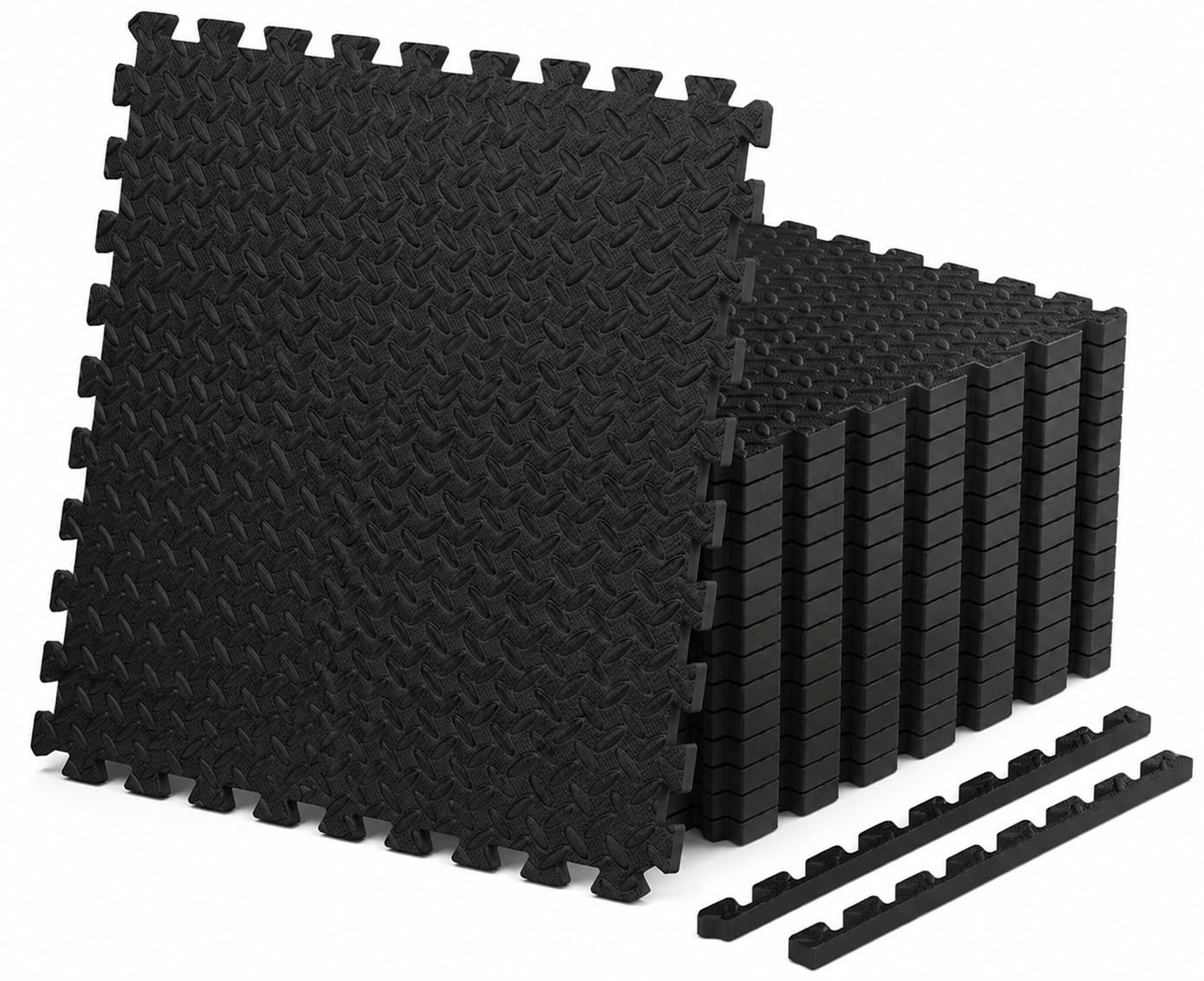 Interlocking Floor Mats Soft EVA Foma Puzzle Tiles Non Slip Mat For Gym Yoga Workshop Office Home Workout Garage Exerice Gamnasitic Caravan (28 Mats)