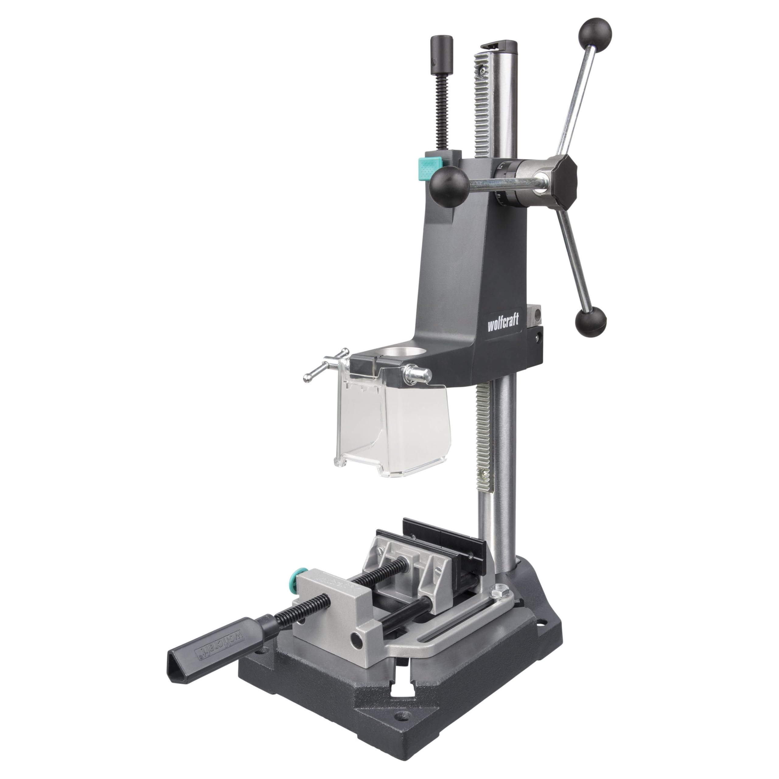 wolfcraft Colonna per Trapani PRO, Attacco Euronorm Ø 43 mm | Profondità Foratura 130 mm, Corsa 80 mm, Colonna Ø 40 mm per Forature Controllate e Lavori in Serie