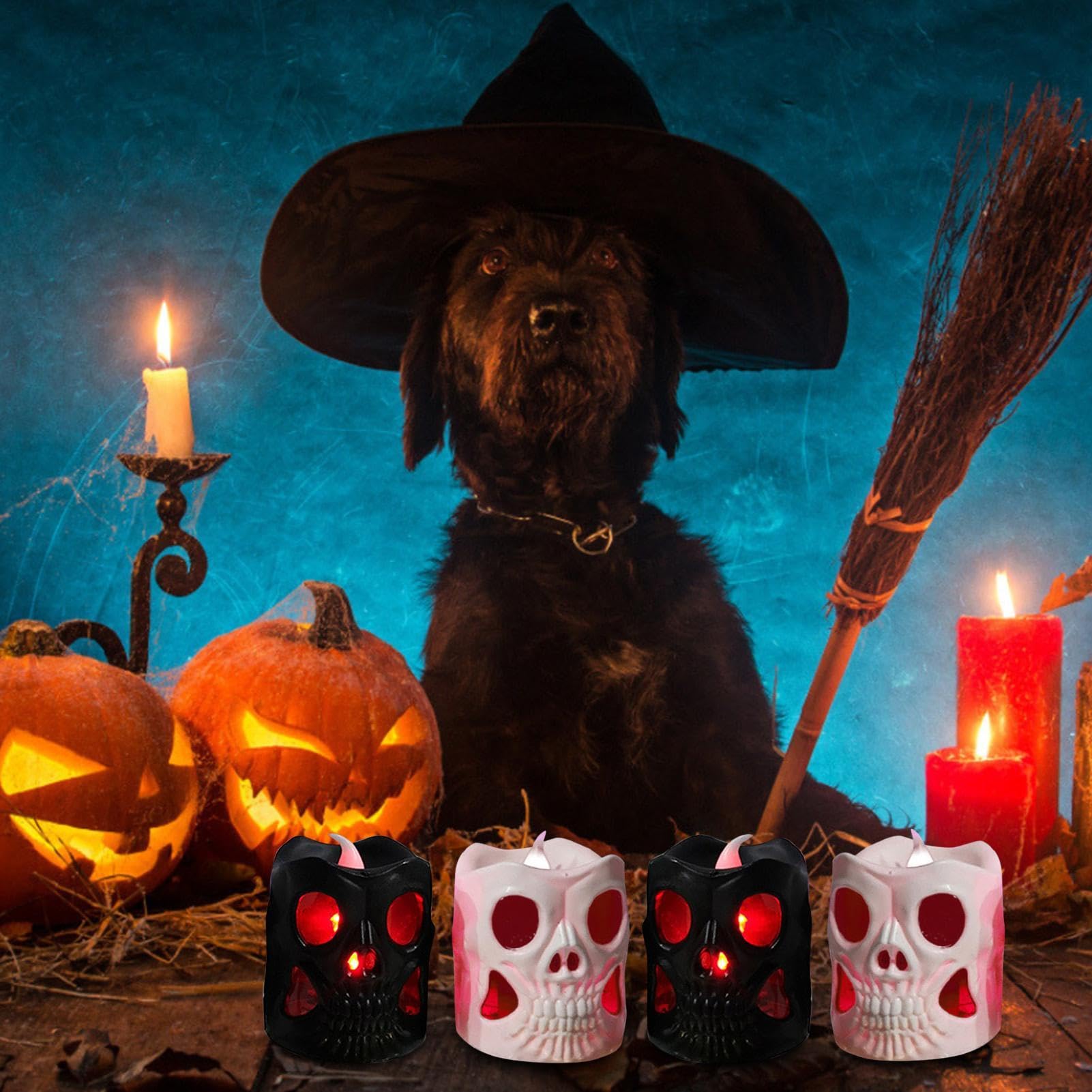 Generisch per candele di Halloween, 12 pezzi, notturne decorative