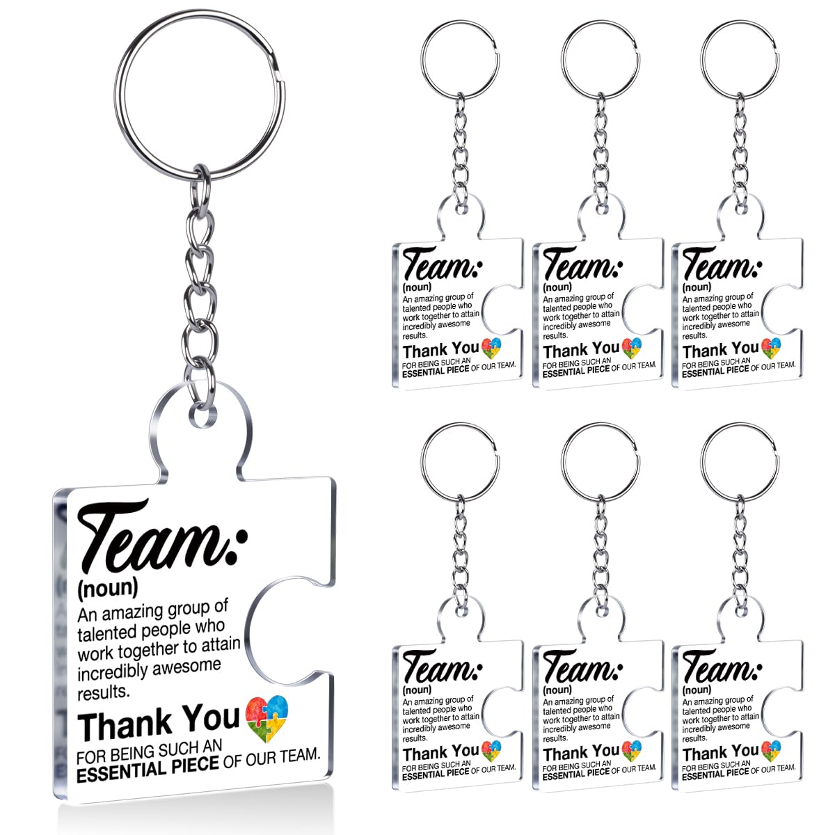Team Appreciation Gifts Bulk Thank You Keychains for Coworkers