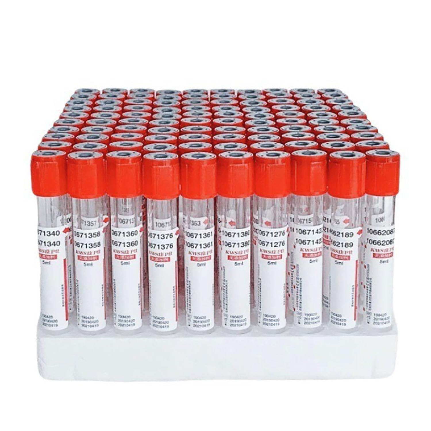Jednorazowe próżniowe probówki do pobierania krwi, 3 ml 5 ml 10 ml bez dodatków, do użytku laboratoryjnego