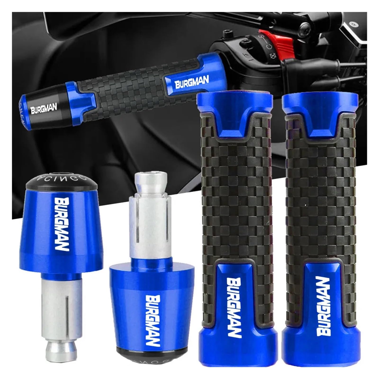 For Suzuki AN200 AN250 AN400 AN650 Burgman AN 125 250 400 650 Motorcycle Non Slip Handlebar Grips Throttle Rubber Hand Bar Grips