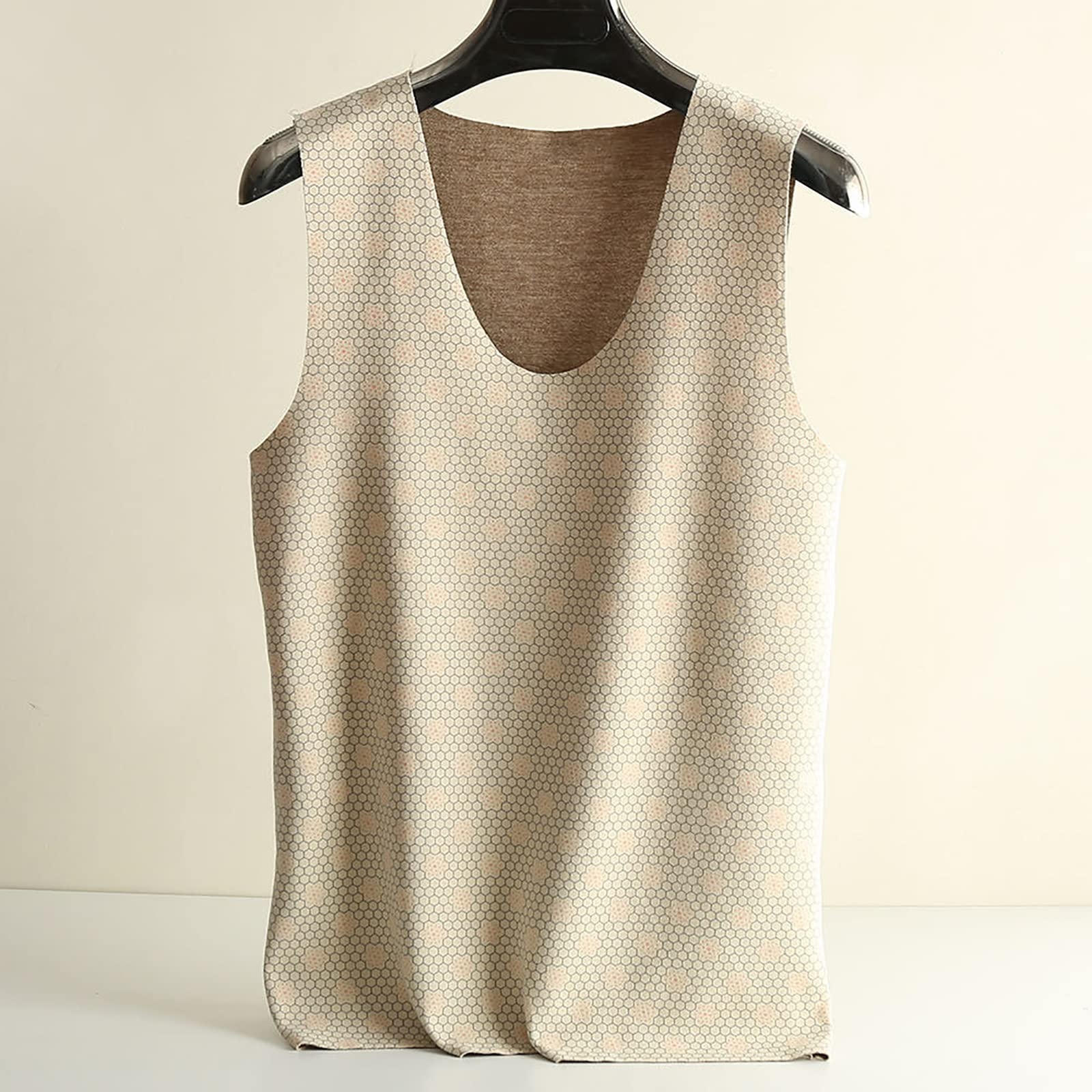 G&F Męska kamizelka termiczna bez rękawów ciepła bielizna podkoszulek zimowy (kolor: khaki, rozmiar: 3XL)