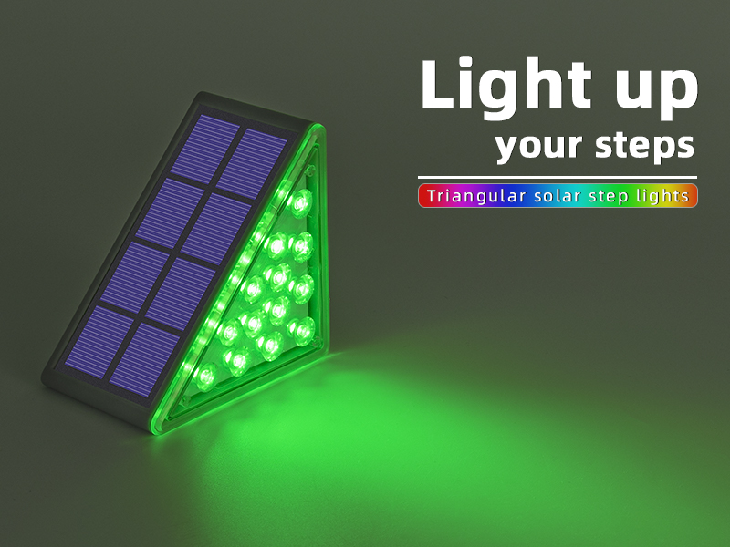 Image of NIORSUN Solar Step Lights,8 Pack RGB Solid Color Changing Solar Stair Lights Outdoor Waterproof IP67 Auto On Off,Solar Lights for Steps,Stair,Patio,Yard,Porch,Front Door,Deck Decor