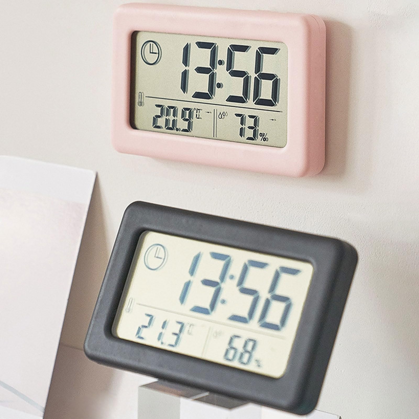 Horloge numérique fine température humidité décoration maison