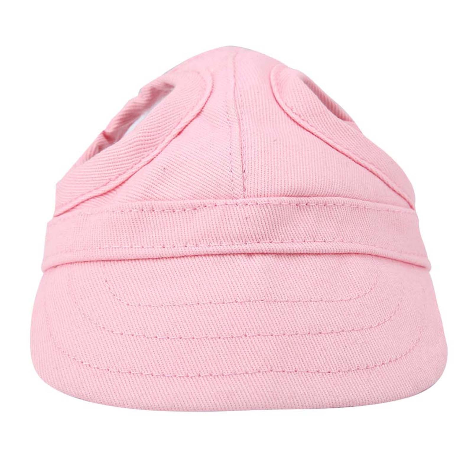 Casquette Baseball pour Petit Chien Réglable, Chapeau de Soleil d'Été avec Trous pour Oreilles, Chapeau de Voyage pour Chats et Chiens, Rose, Taille M