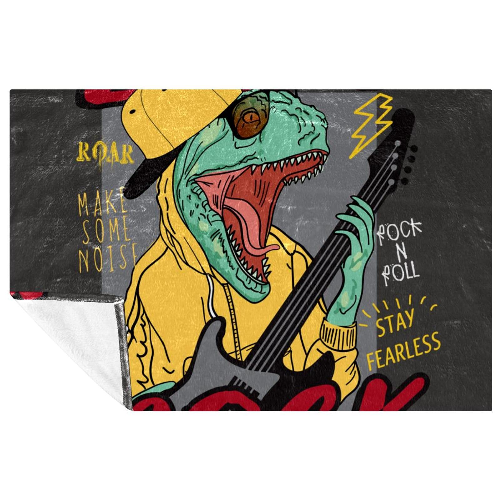 Plaid dinosaure imprimé haut de gamme pour lit et pique-nique