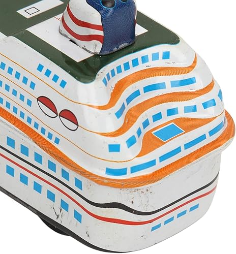 Miniatura 6 de Bnineteenteam Juguete vintage de lata de crucero, colección de viento de crucero, accesorios creativos para coleccionar vintage