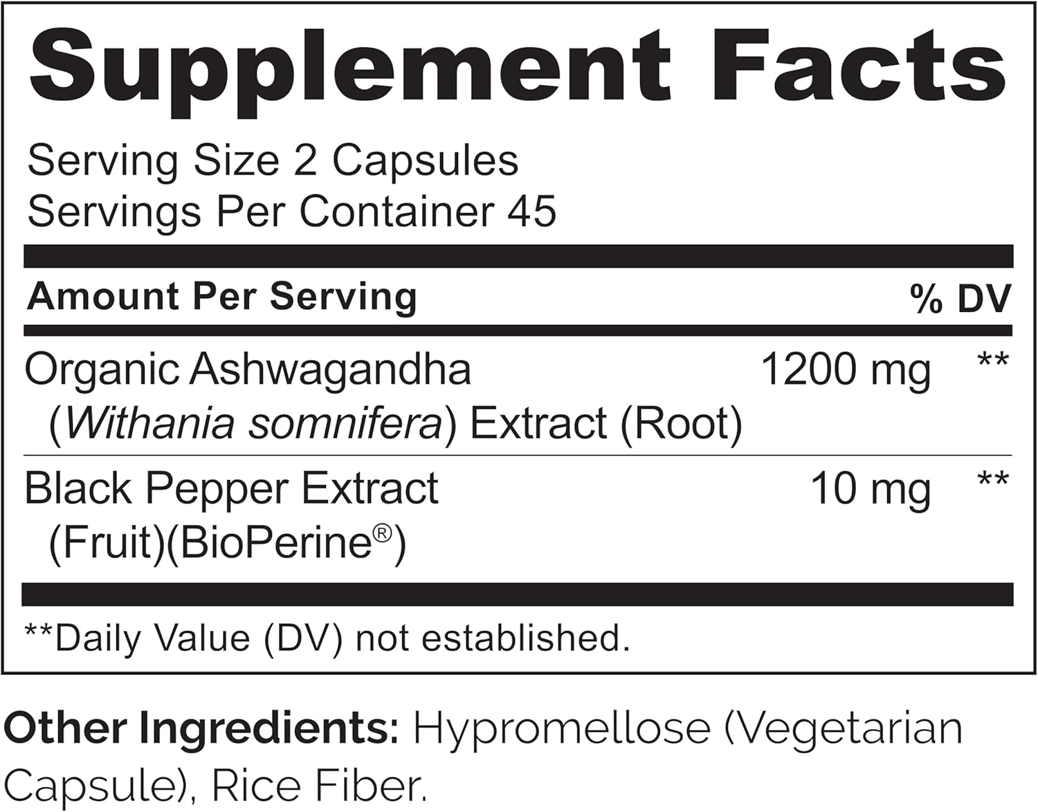 NATURELO Ashwagandha Organic Root Powder - Natural Herbs Supplement for Fatigue, Stress Relief, Mood Enhancer - with Black Pepper Extract - 90 Vegan Capsules - Image 3