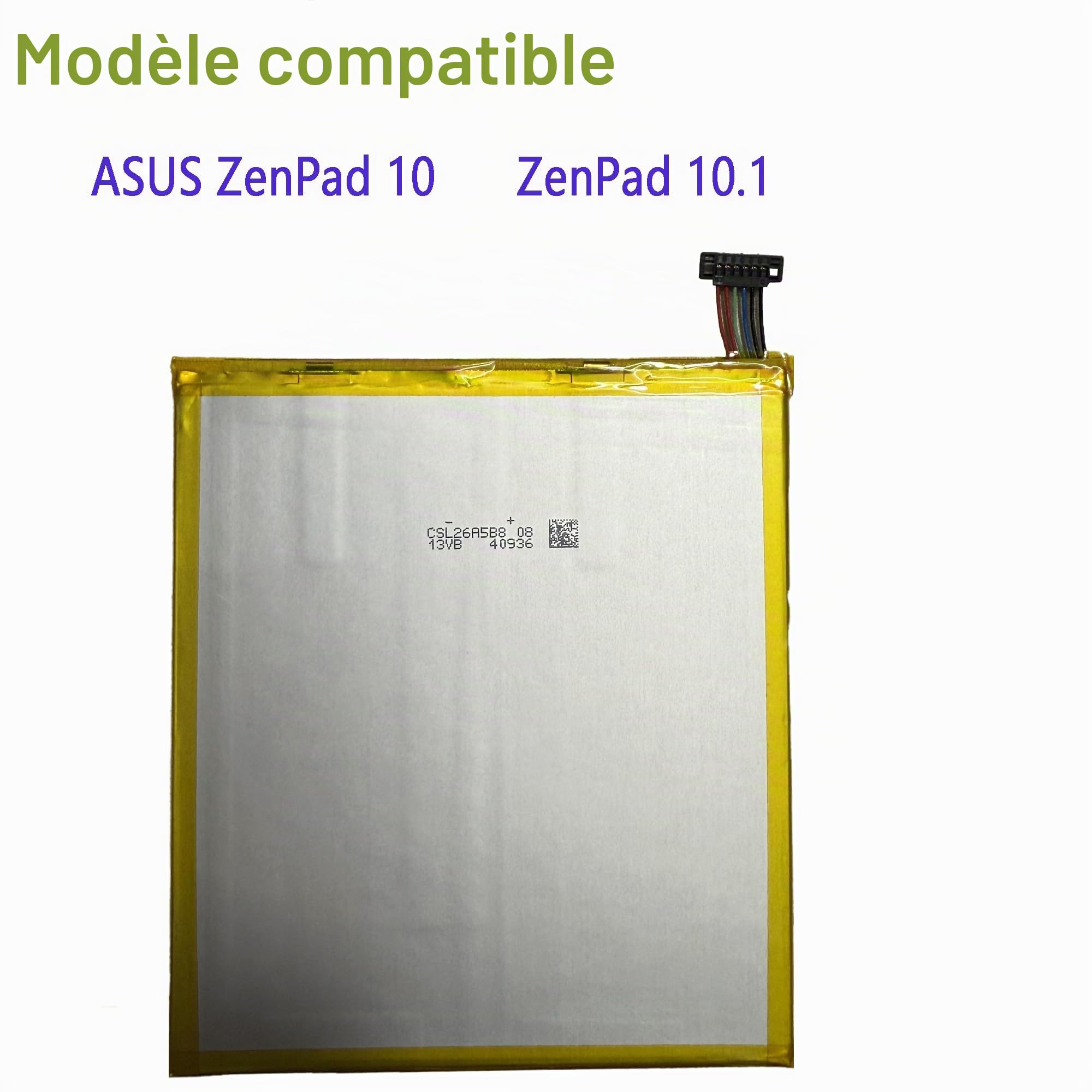C11P1502 Batterie de rechange pour Asus ZenPad 10, Z300C, P023, ZenPad 10.1 C11P1502 (1ICP3/108/118) avec jeu d'outils