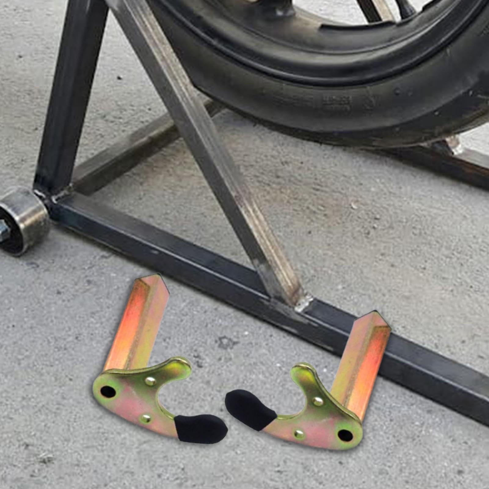 Béquille arrière de moto | 2 pièces de fixation robustes | Support de levage de bobine de bras oscillant | Crochets de support de béquille