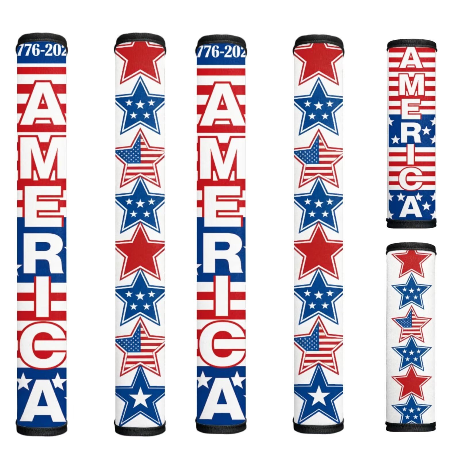 250 Years of America Print Refrigerator Door Handle Covers Fridge Handle Covers Set of 6 Washable Appliance Handles Cover Cloth Oven Stove Dishwasher Handles Protective Gloves