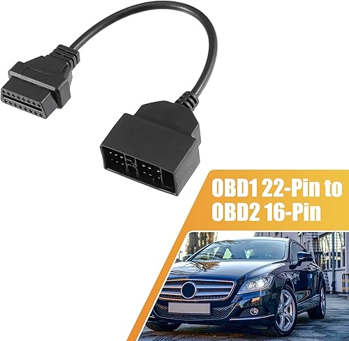 Miniatura 2 de X AUTOHAUX OBD1 22-Pin a OBD2 16-Pin Herramienta de diagnóstico Adaptador Cable conector para Toyota