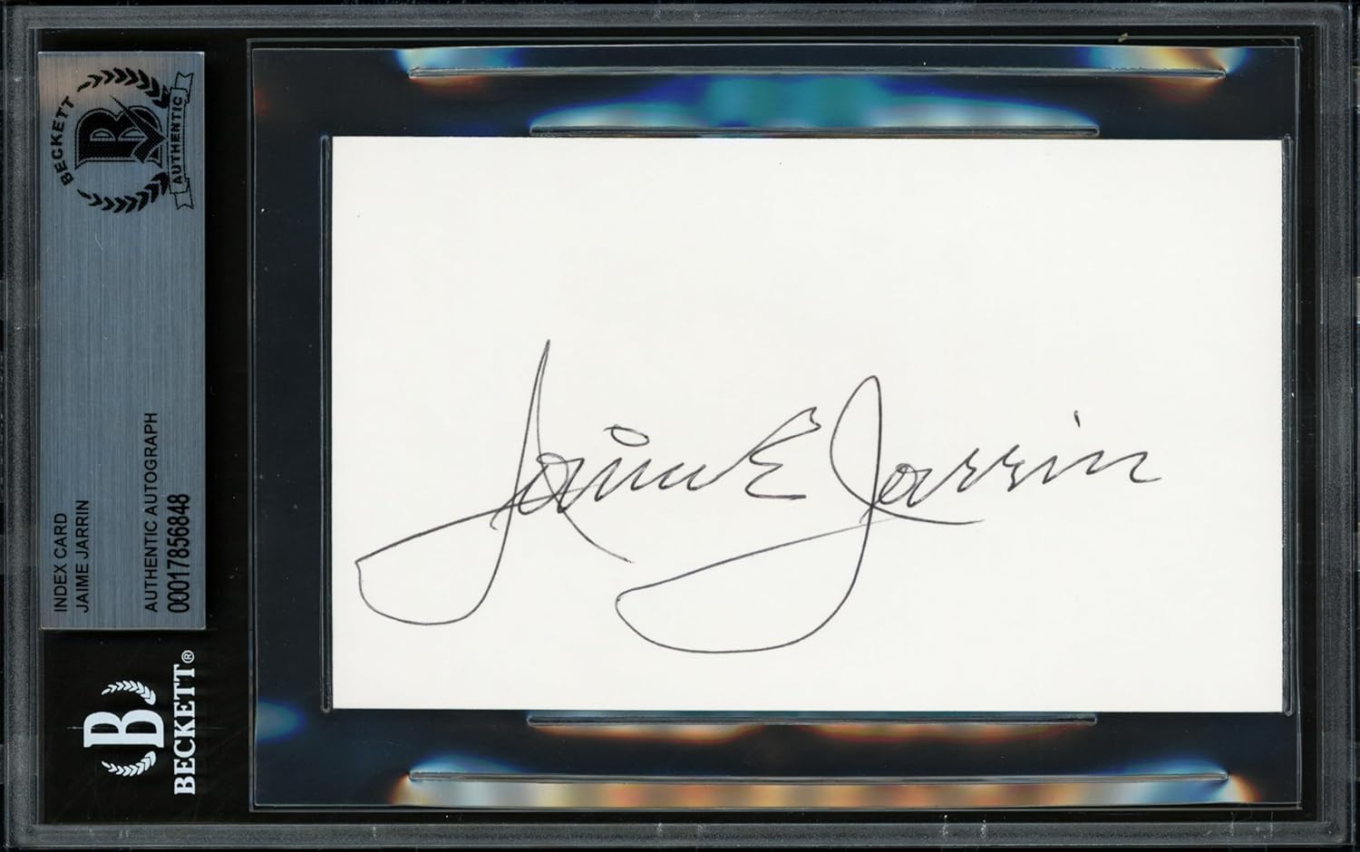 Jaime Jarrin Autographed 3x5 Index Baseball Card Dodgers Los Angeles Beckett BAS #17856848