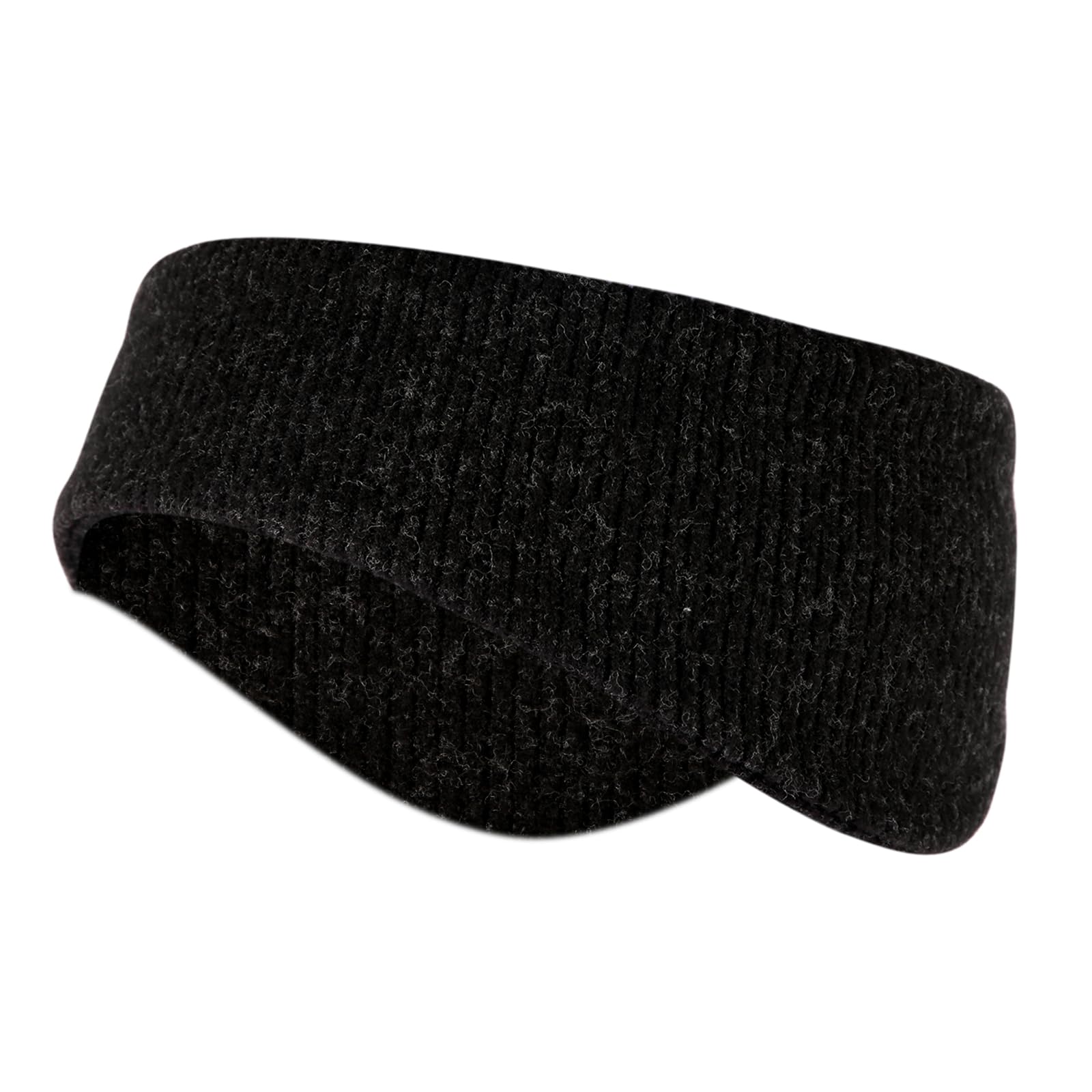 Winter Ear Warmers, Elastic Ear Covers Sweatband Running Ear Muffs Headband Soft Knit Winter Earmuffs Thermal Sport Headbands for Cold Weather Men Women (Black)