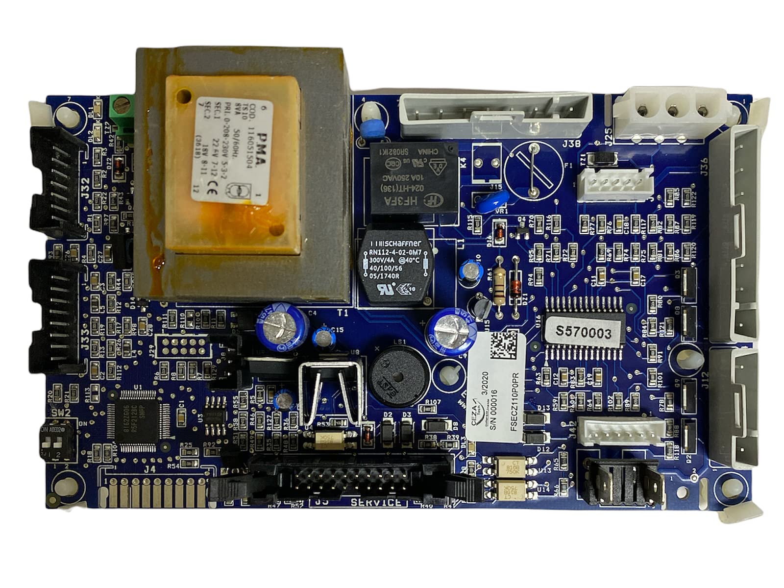 ERICAMBI, Scheda di Controllo CEZA FSECZ110P0 per Stufe a Pellet ad Aria o Idro, Sonda Fumi Fino a 600°C, Predisposta per Encoder e Debimetro, Wifi Ready