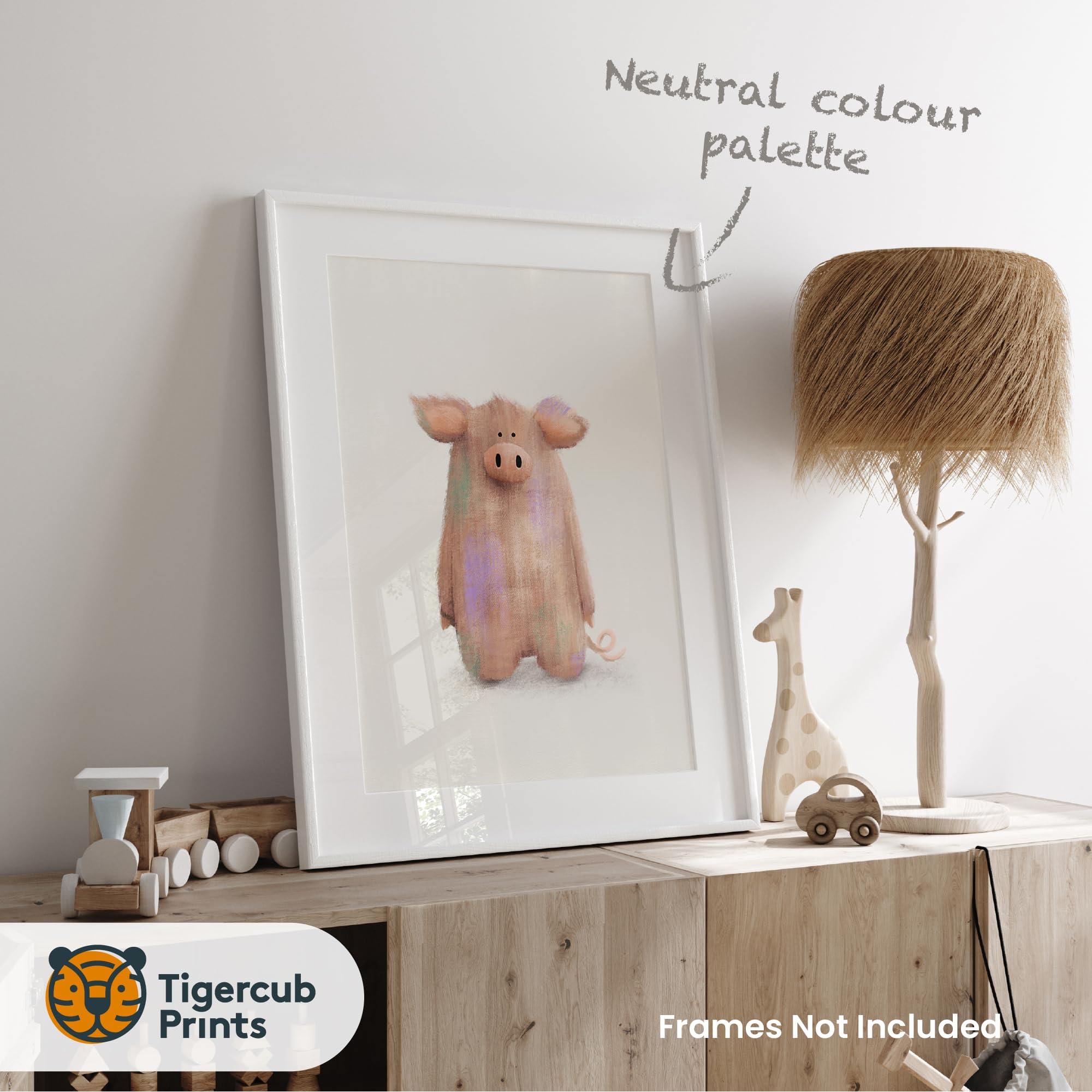Tigercub Prints Farmyard Animal Nursery Prints, 42L x 29.7W cm - Image 3