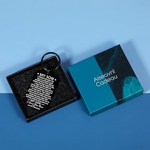 Miniatura 7 de Llavero inspirador de regalo para hijo, él, de mamá, papá a mi hijo, regreso a la escuela, graduación, cumpleaños, adolescentes, niños, adultos,