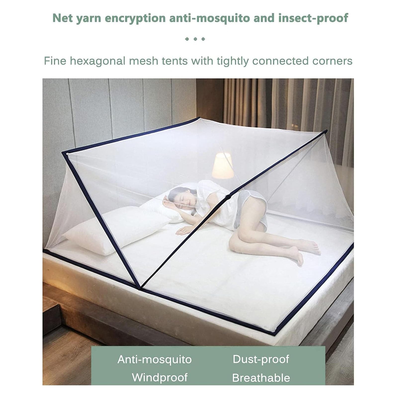 Zanzariera Tenda Pop-Up, Rete Anti-Insetti Portatile Per Viaggio Casa | Zanzariera Pop-up Istantanea Senza Fondo, Rete Fine, Telaio In Fibra Di Vetro, Borsa Portatile Per Viaggio