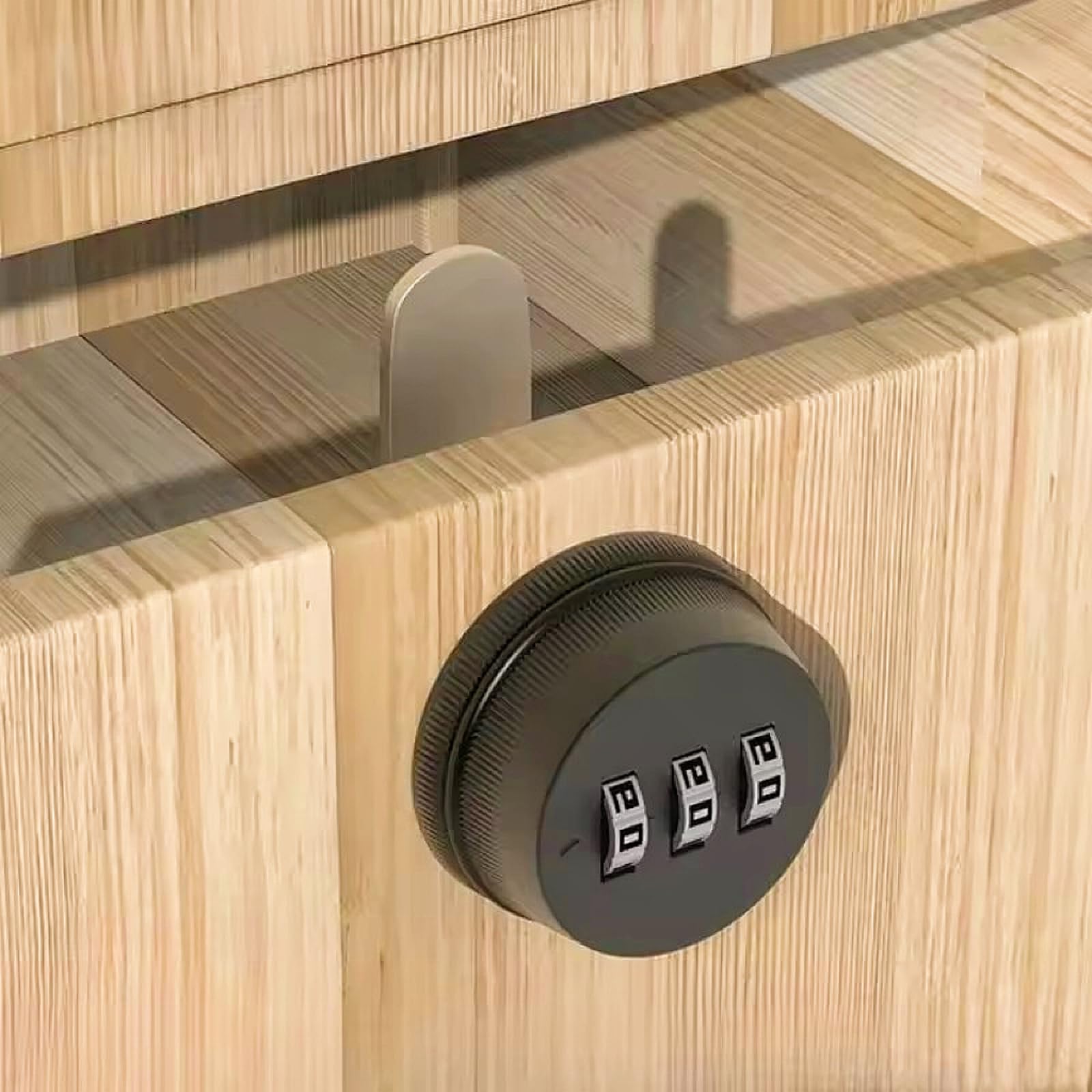 Household 3-Digit Password Drawer Lock — Cabinet Door Zinc Alloy Combination Lock — Security Lock for Drawer/Cabinets/Mailbox/Locker, Suitable for 15-25mm Plate Thickness-image-22